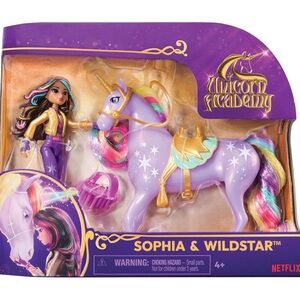 Sophia & Wildstar Toy Set - Purple and Gold | Unicorn Academy